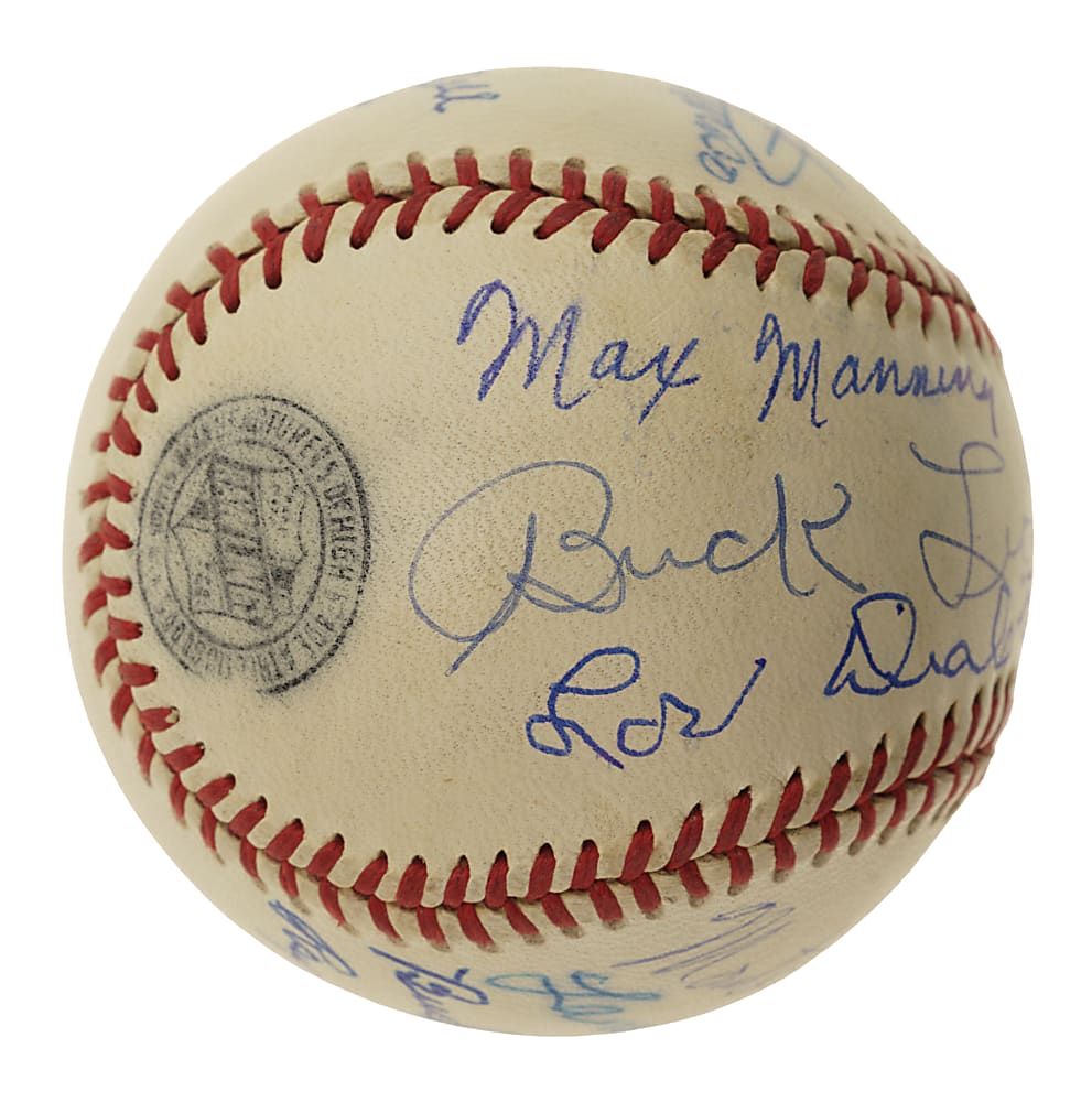 Negro League Hall of Famers and Stars Multi-Signed Baseball with Willie Mays, Larry Doby, and Monte Irvin