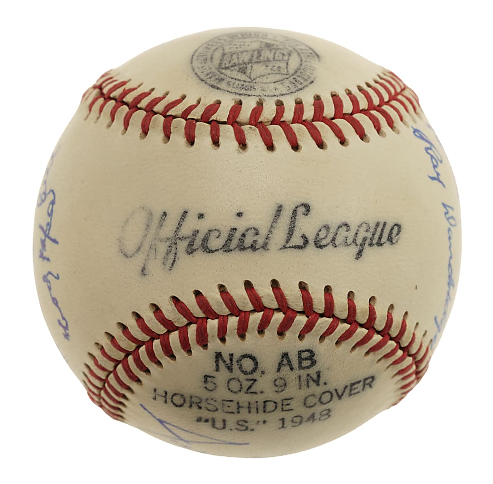 Negro League Hall of Famers and Stars Multi-Signed Baseball with Willie Mays, Larry Doby, and Monte Irvin
