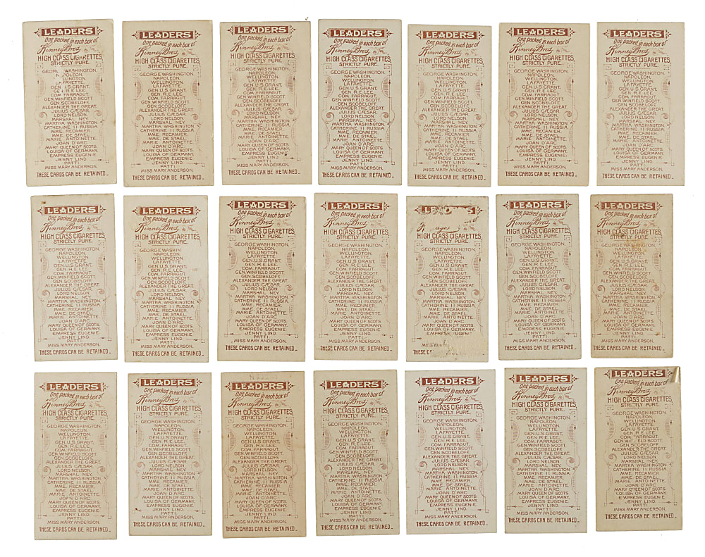1889 N222 Kinney Bros. "Leaders" Complete Set (25)