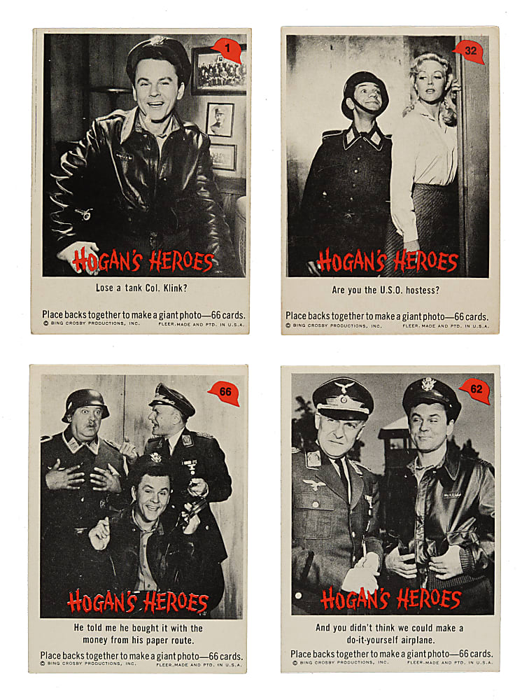 1965 Fleer "Hogan's Heroes" Complete Set (66) Plus Wrapper