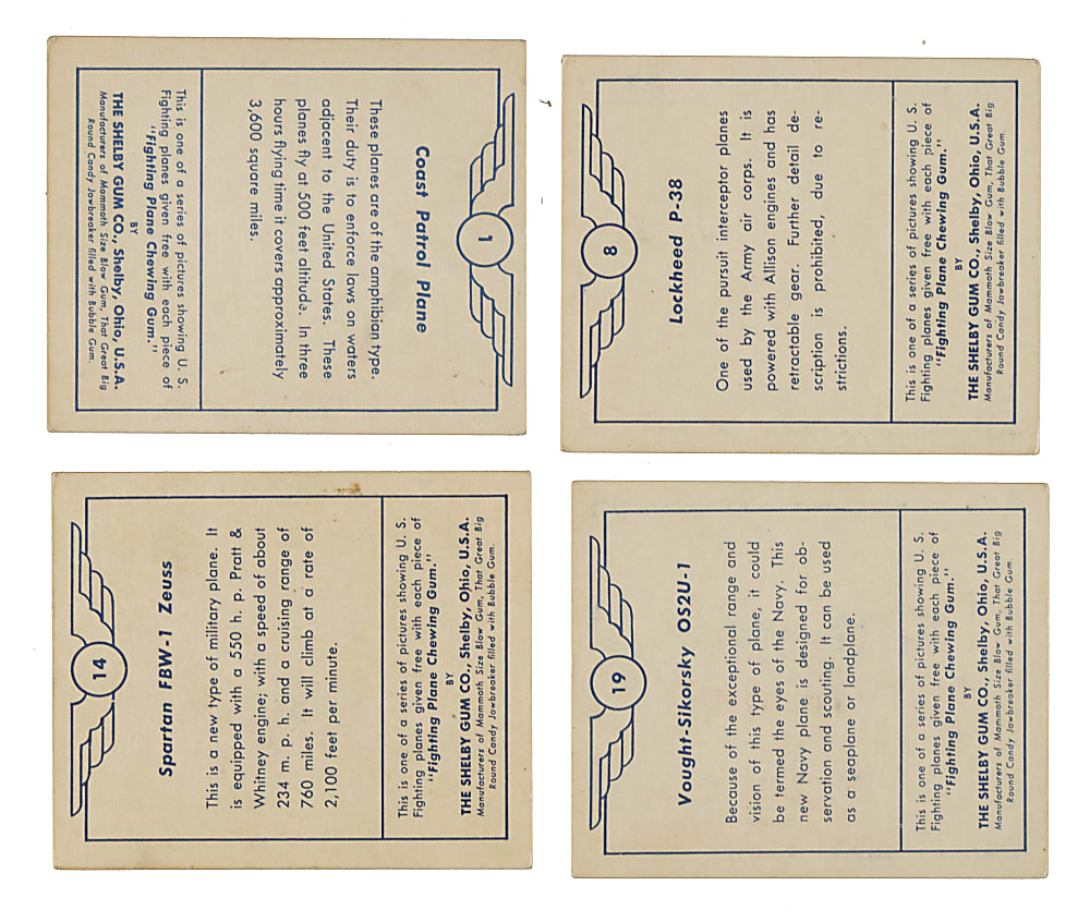 1930s R47 Shelby Gum "Fighting Planes" Near-Complete Set (23/24)