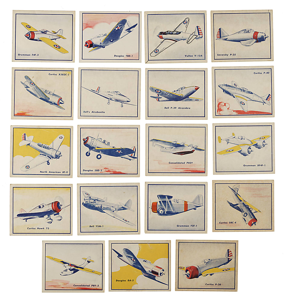 1930s R47 Shelby Gum "Fighting Planes" Near-Complete Set (23/24)