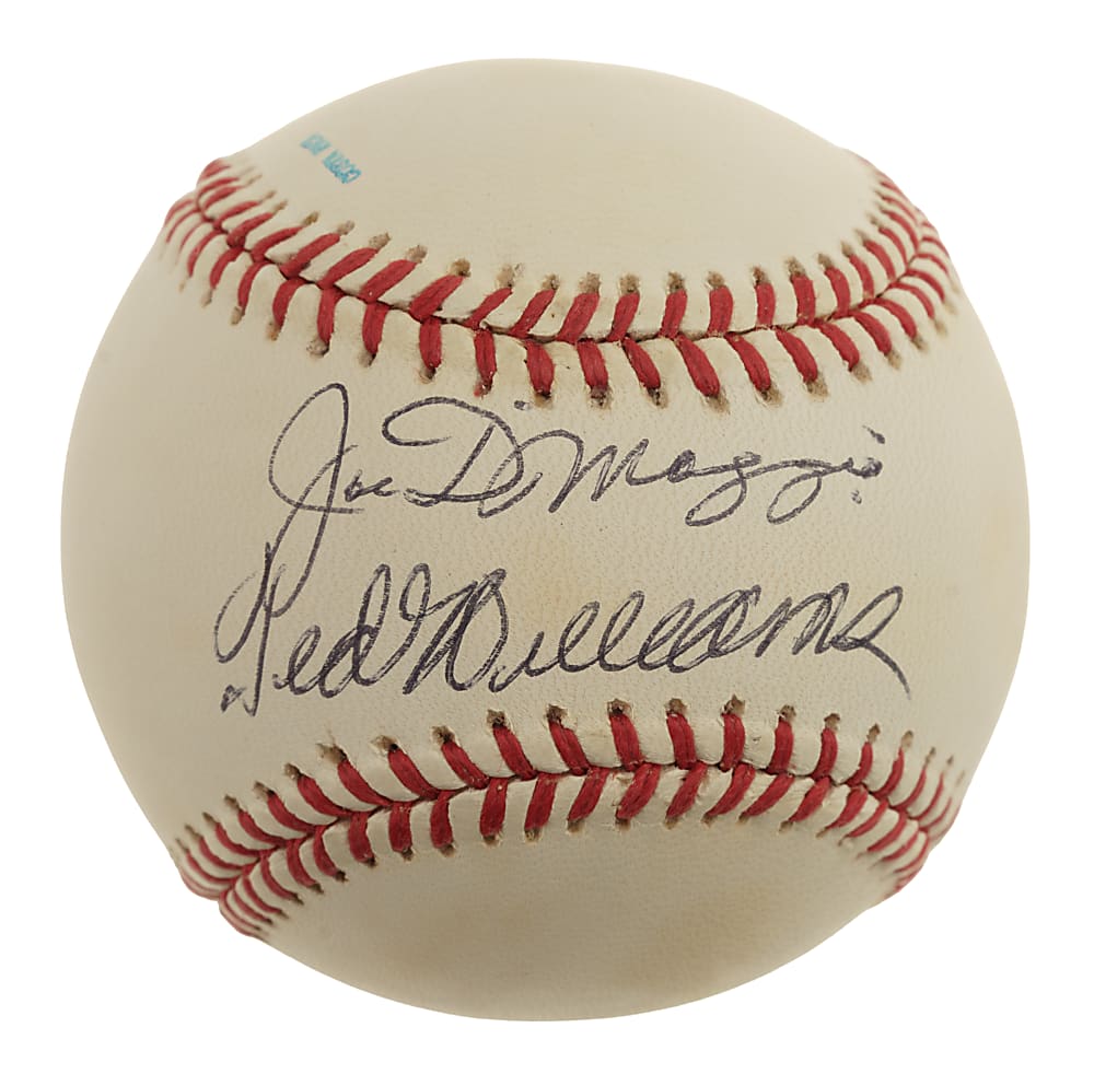 Joe DiMaggio and Ted Williams Dual-Signed 1991 All-Star Game Baseball Plus Pin - JSA
