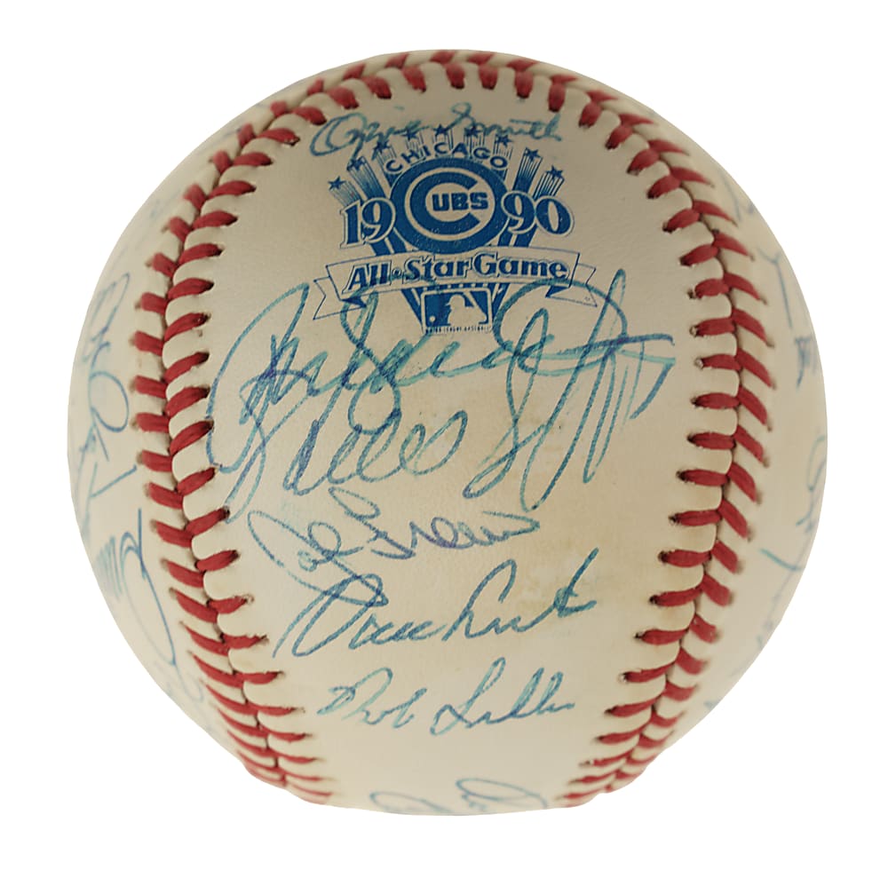 1990 National League All-Star Team-Signed Baseball Plus Press Pin