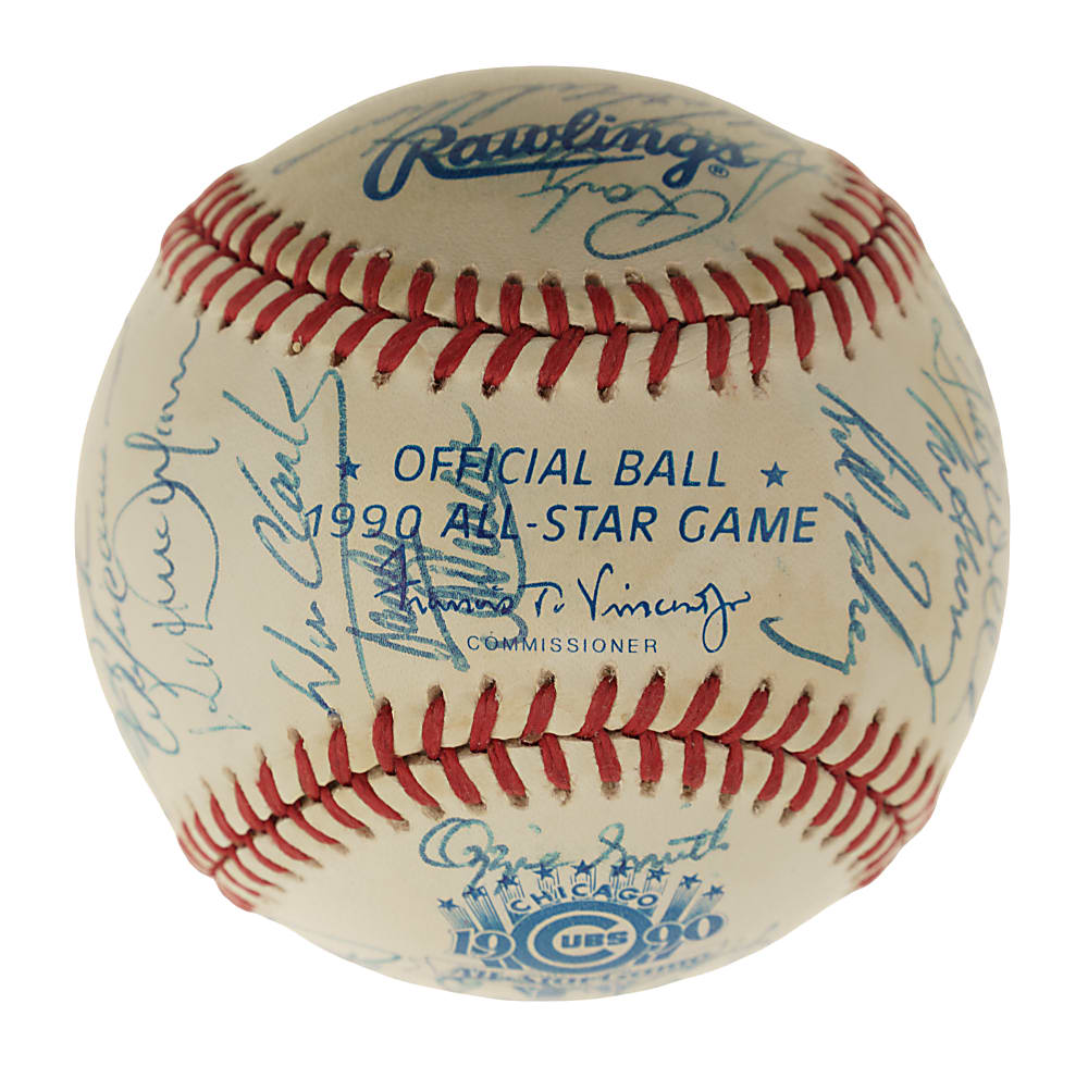 1990 National League All-Star Team-Signed Baseball Plus Press Pin