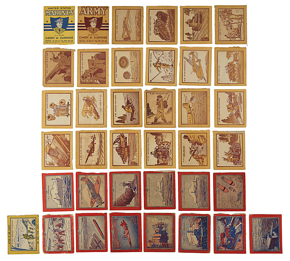 1940 R3 "Adventures of the Army, Navy and the Marines" Near-Complete Set (42/57)