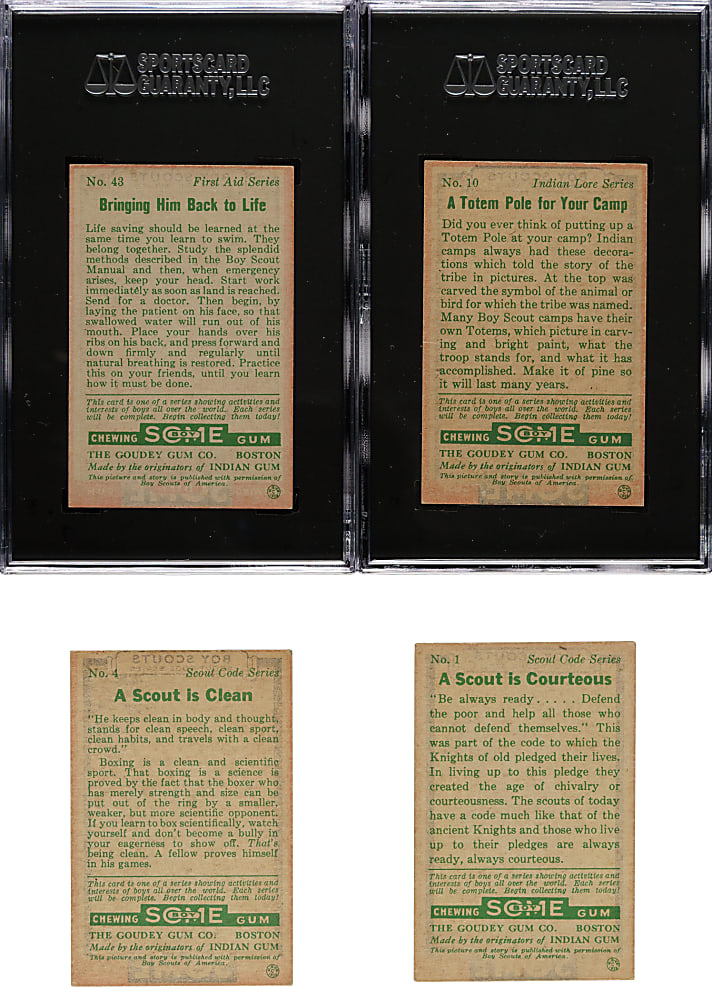 1933 R26 Goudey "Boy Scouts" Complete Set (48)