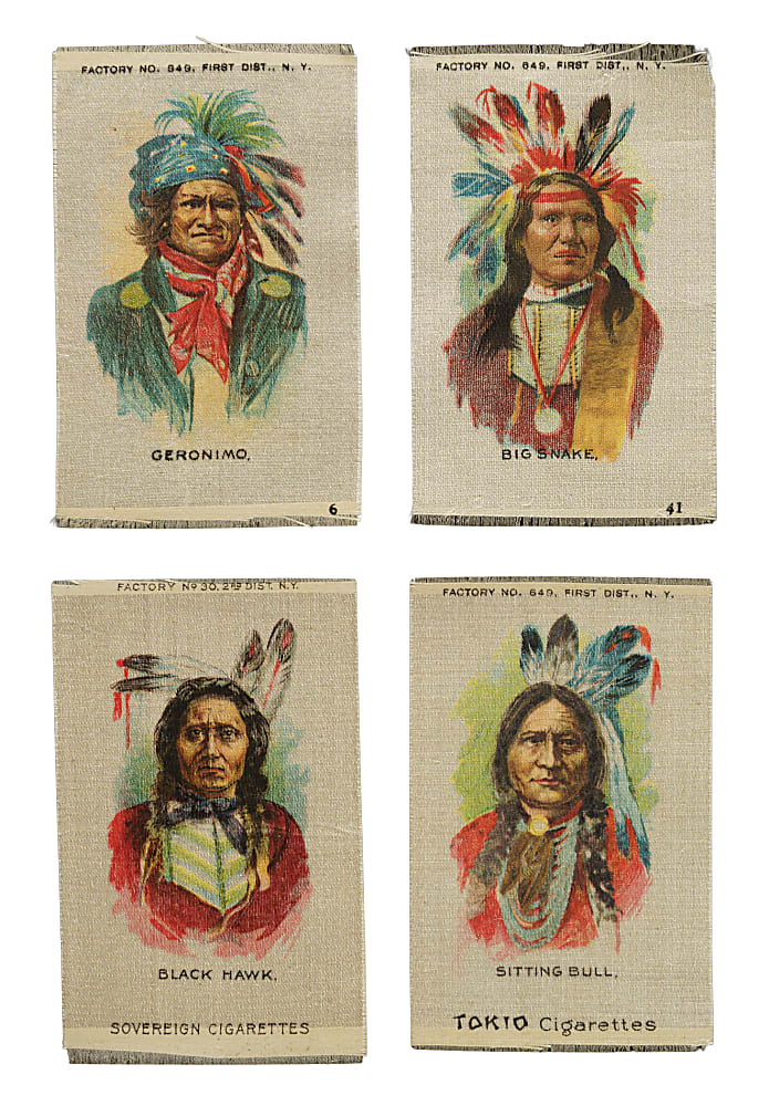 Circa 1910 S67 "Indian Chiefs" Silks Near-Complete Set (48/50)