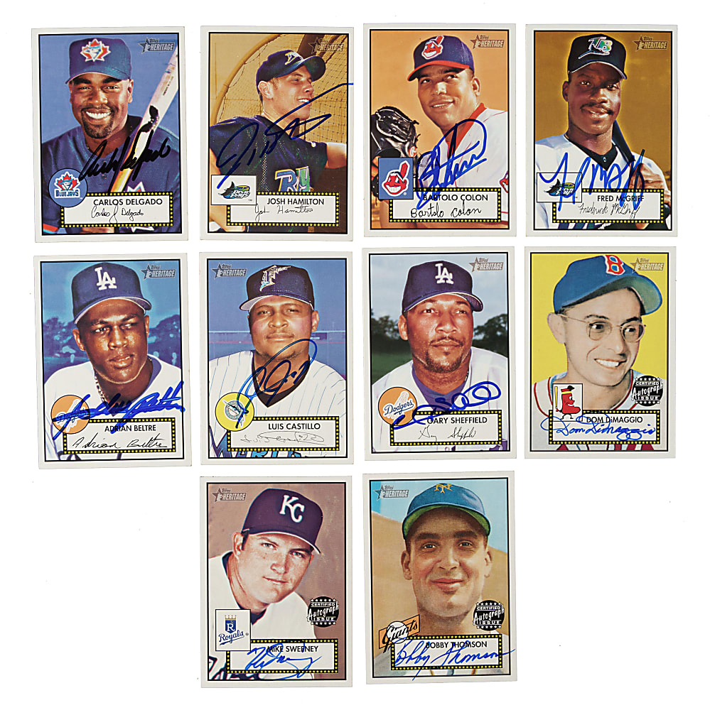 2001 Topps Heritage Complete Set (489) Plus 12 Chromes, Four Autographs, 41 Inserts, and 290 Duplicates - Including 117 Signed Cards