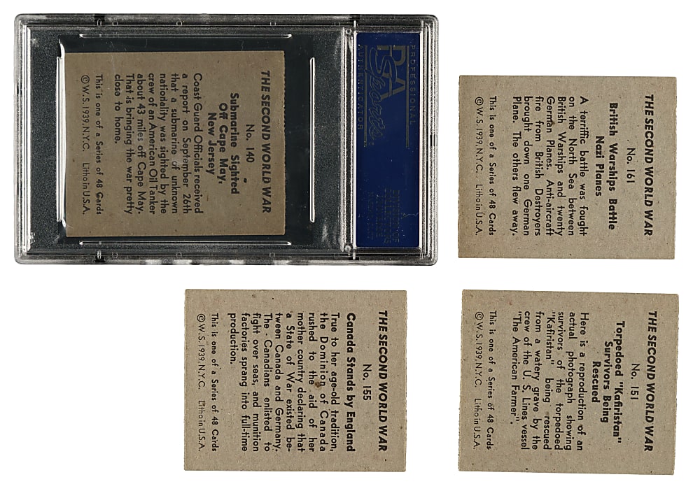 1939 R126 W.S. Corporation "The Second World War" Complete Set (48)