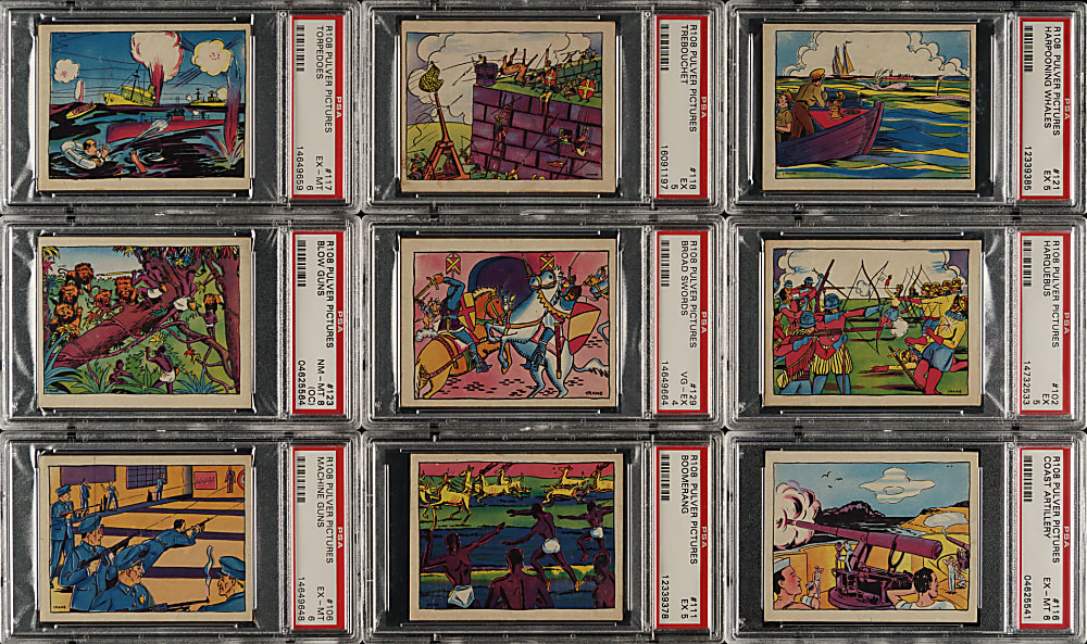 Circa 1935 R108 Pulver Co. "Pulver Pictures" Complete Set (30) Including 13 PSA-Graded Cards