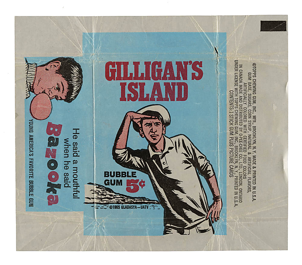 1965 Topps "Gilligan's Island" Complete Set (55) Plus Wrapper