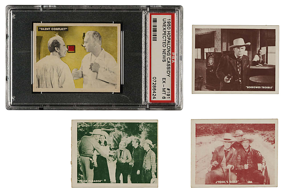 1950 Topps "Hopalong Cassidy" Complete Set (230) Plus Complete Eight-Card Foil Subset and Four Wrappers