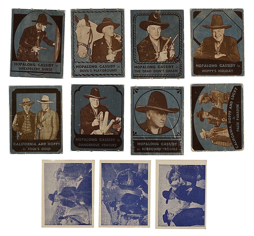 1950 Topps "Hopalong Cassidy" Complete Set (230) Plus Complete Eight-Card Foil Subset and Four Wrappers