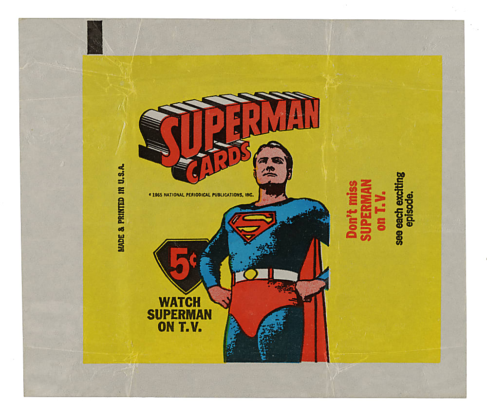 1966 Topps Superman Complete Set (66) Plus Wrapper
