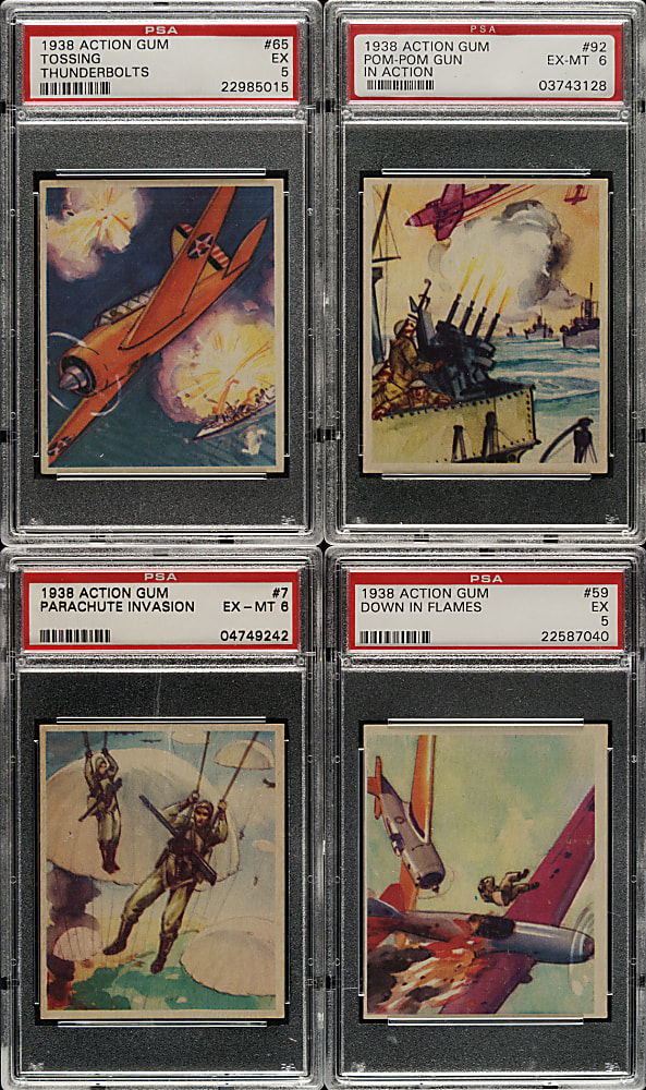 1938 R1 Goudey "Action Gum" Complete Set (96) Plus Wrapper