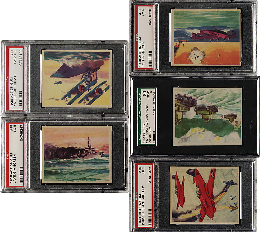 1938 R1 Goudey "Action Gum" Complete Set (96) Plus Wrapper
