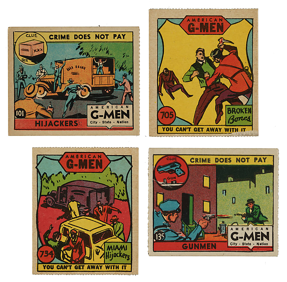 1936 R13-1 and R13-2 "American G-Men" Complete Set Pair (2 Sets, 96 Cards)