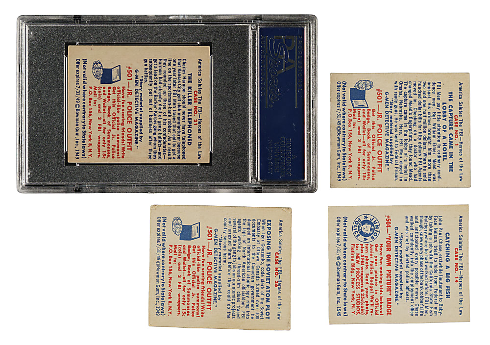 1949 Bowman "America Salutes The FBI-Heroes of the Law" Complete Set (36)