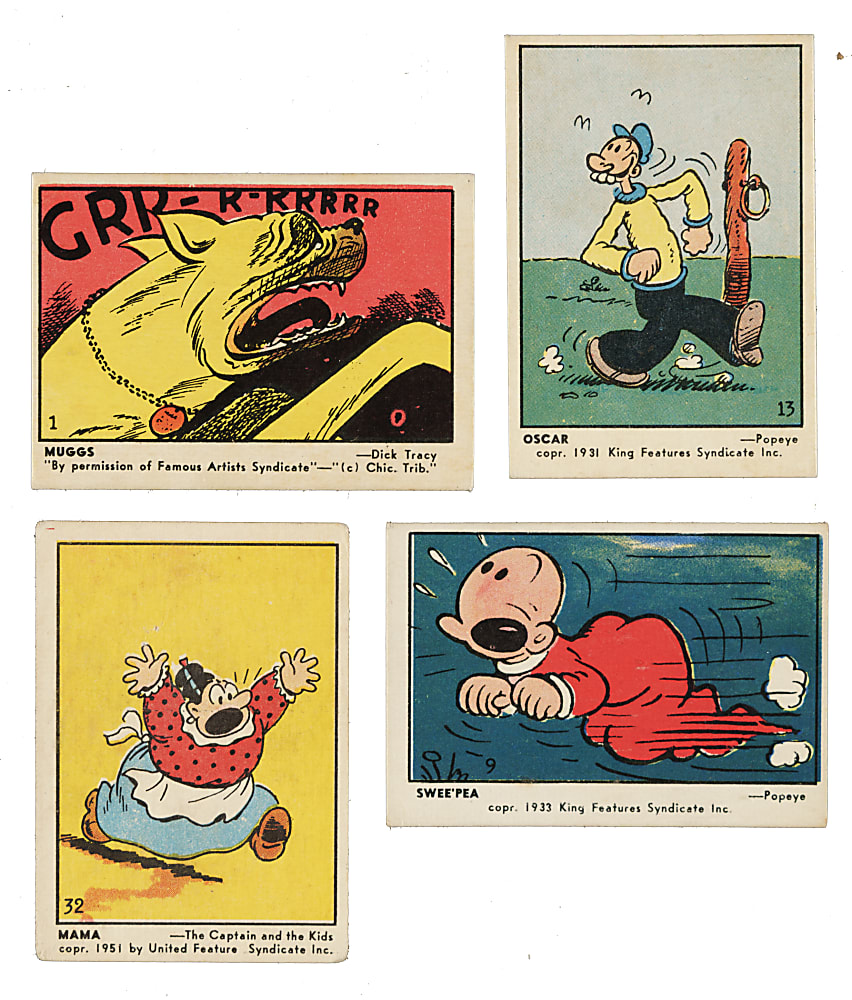 1951 Parkhurst "Colour Comic Cards" Complete Set (39)