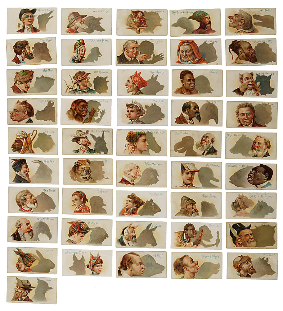 1889 N87 Duke "Shadows" Complete Set (50) Plus Tobacco Premium Album