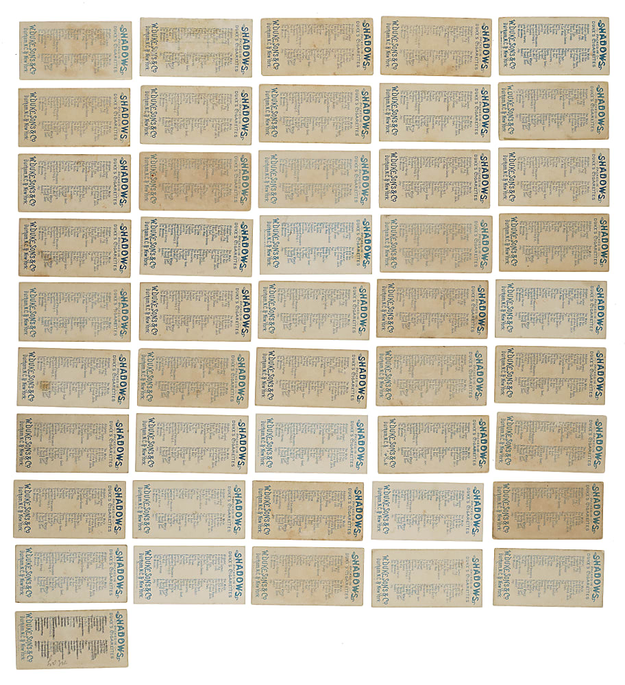 1889 N87 Duke "Shadows" Complete Set (50) Plus Tobacco Premium Album