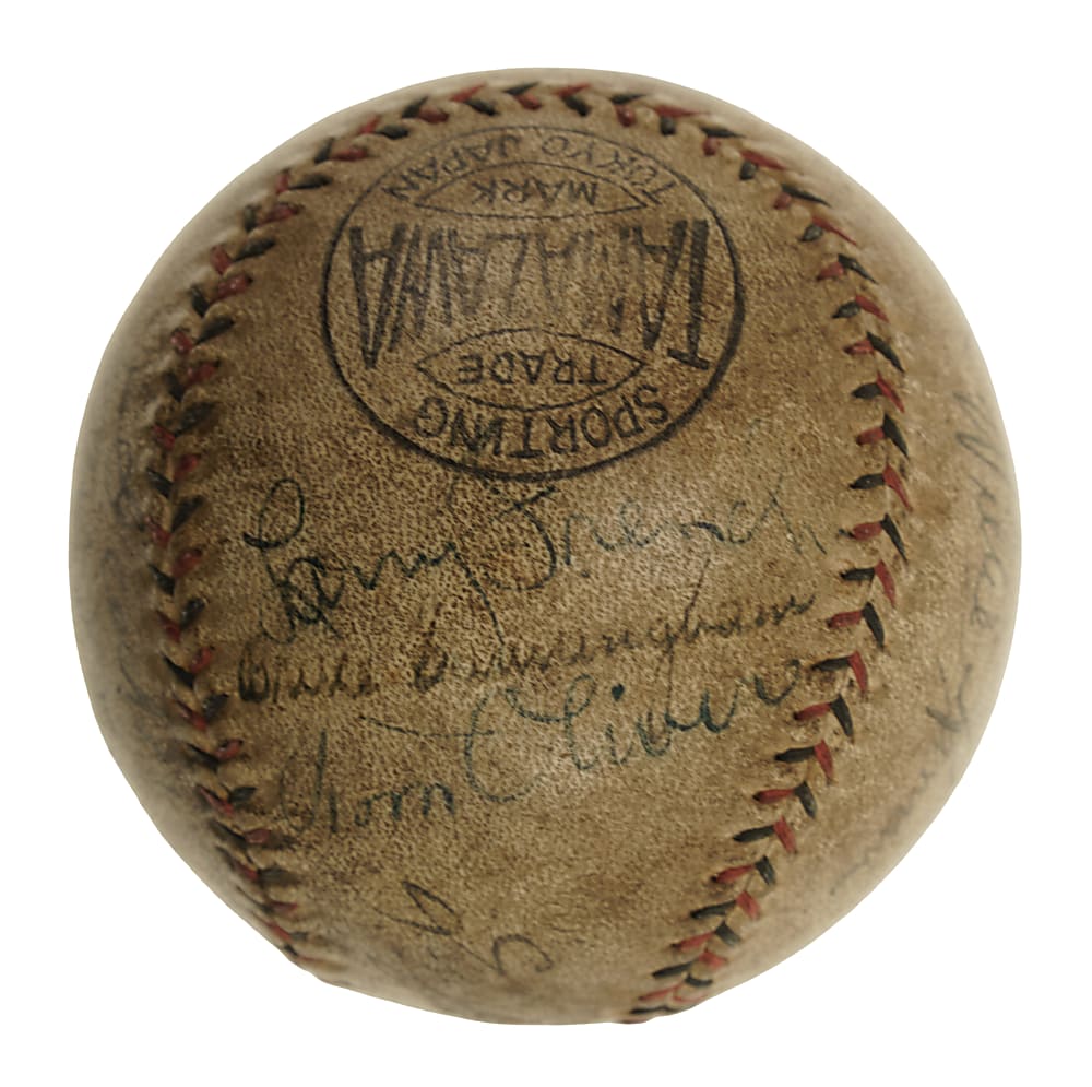 1931 Tour of Japan Team-Signed Baseball with Gehrig, Maranville, Simmons, Cochrane, and Grove - JSA
