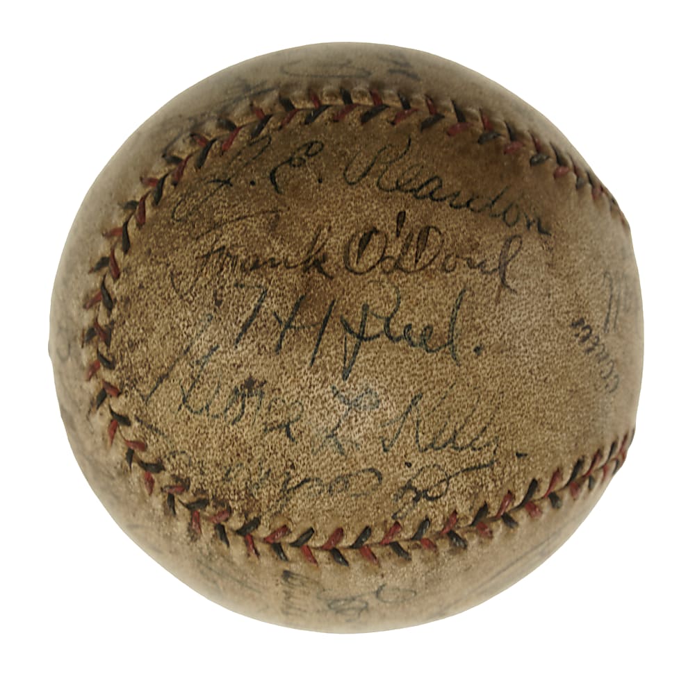 1931 Tour of Japan Team-Signed Baseball with Gehrig, Maranville, Simmons, Cochrane, and Grove - JSA