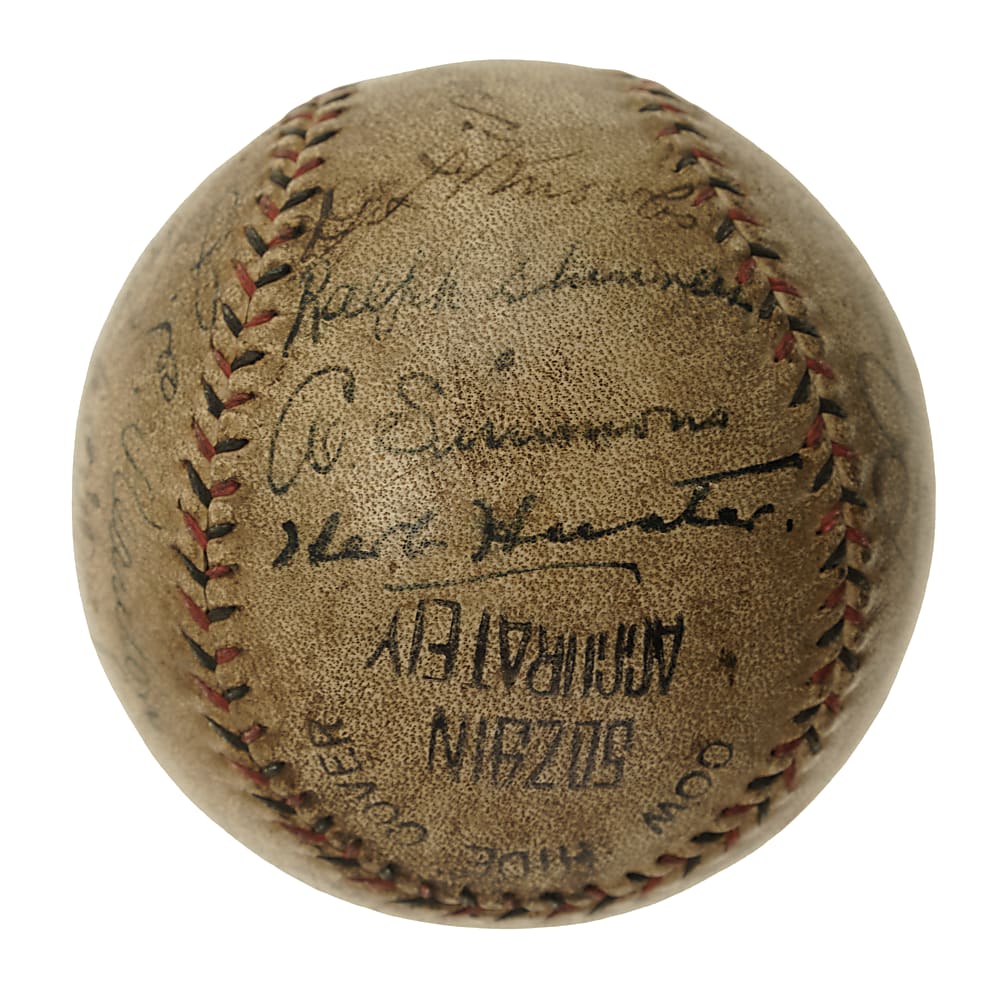 1931 Tour of Japan Team-Signed Baseball with Gehrig, Maranville, Simmons, Cochrane, and Grove - JSA