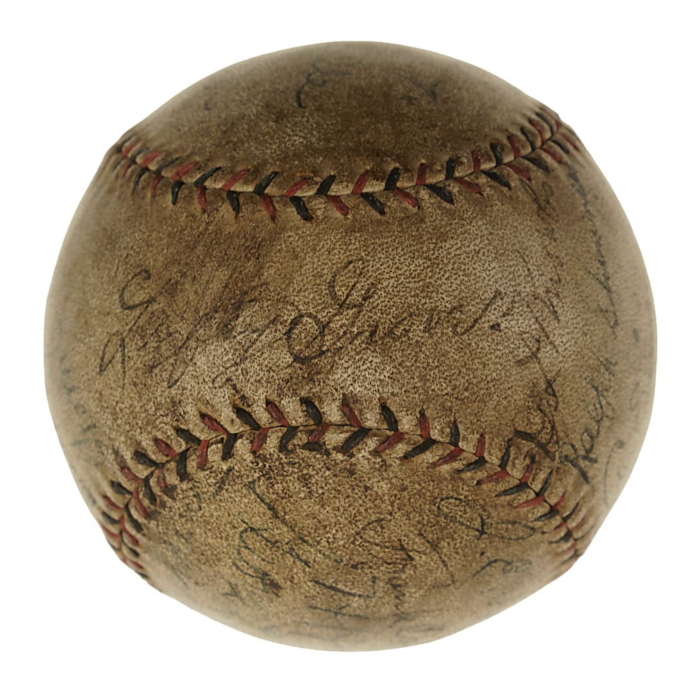 1931 Tour of Japan Team-Signed Baseball with Gehrig, Maranville, Simmons, Cochrane, and Grove - JSA