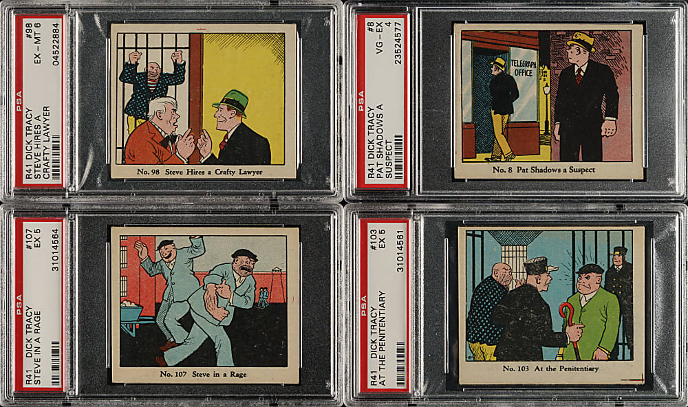 1935 R41 "Dick Tracy Caramels" Near-Complete Set (142/144) Plus Wrapper