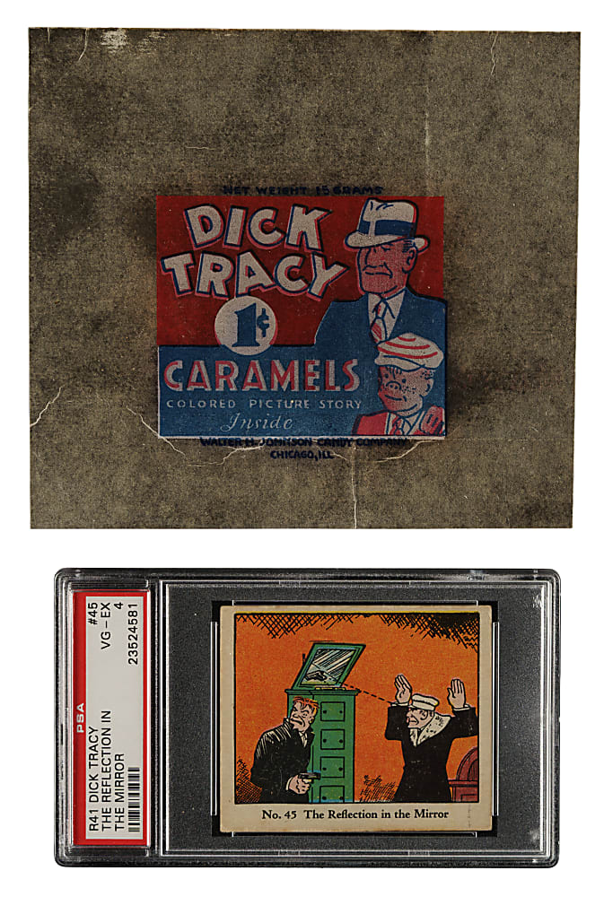 1935 R41 "Dick Tracy Caramels" Near-Complete Set (142/144) Plus Wrapper