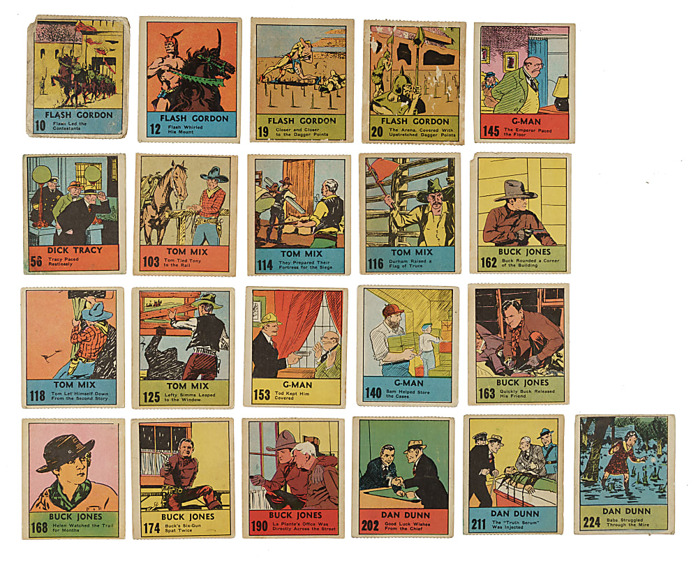 1937 R23 "Big Little Book Series" Collection (30) Including Two Uncut Partial Strips