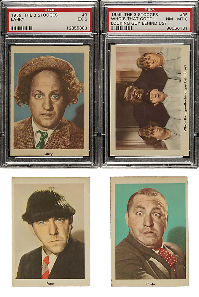 1959 Fleer "The Three Stooges" Complete Set (96) Plus Wrapper