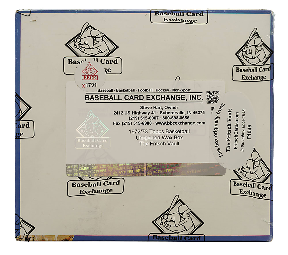 1972-1973 Topps Basketball Unopened Wax Box (24 Packs) - BBCE and Ex-Fritsch