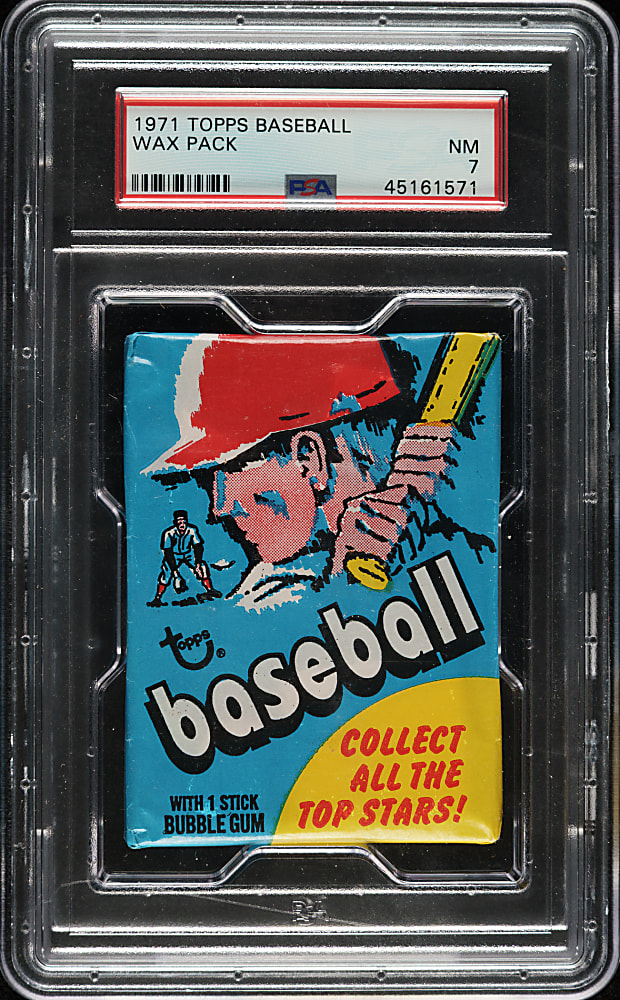 1971 Topps First Series Unopened Wax Pack PSA NM 7