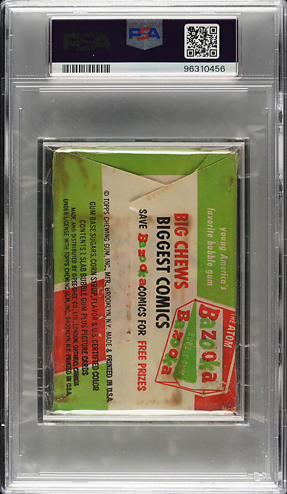 1955 Topps Unopened Five-Cent Wax Pack PSA EX 5
