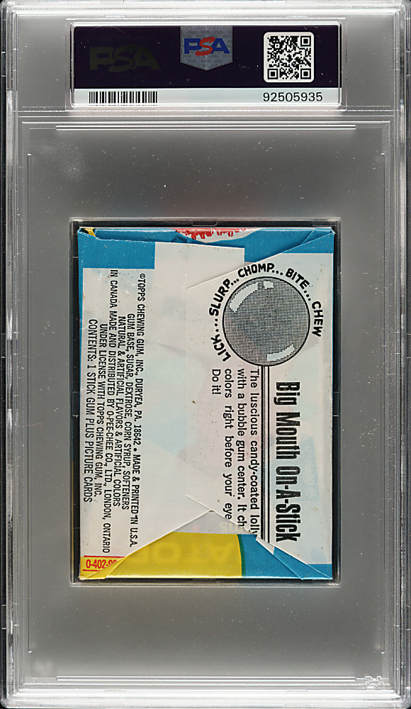 1971 Topps Third Series Unopened Wax Pack PSA NM-MT 8 - Ted Williams on Back