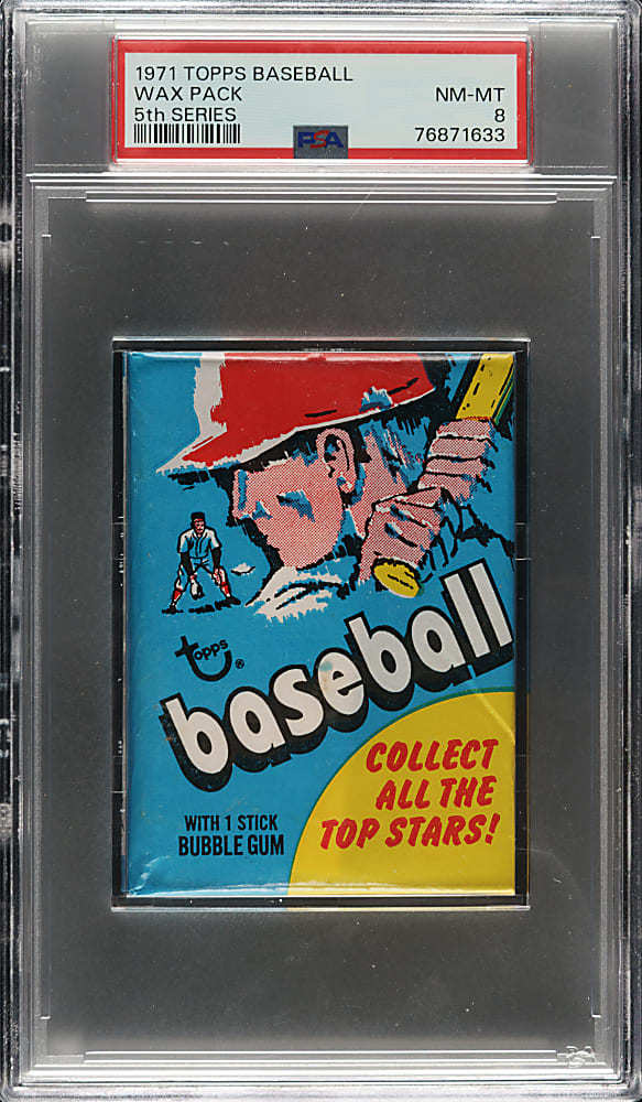 1971 Topps Fifth Series Unopened Wax Pack PSA NM-MT 8