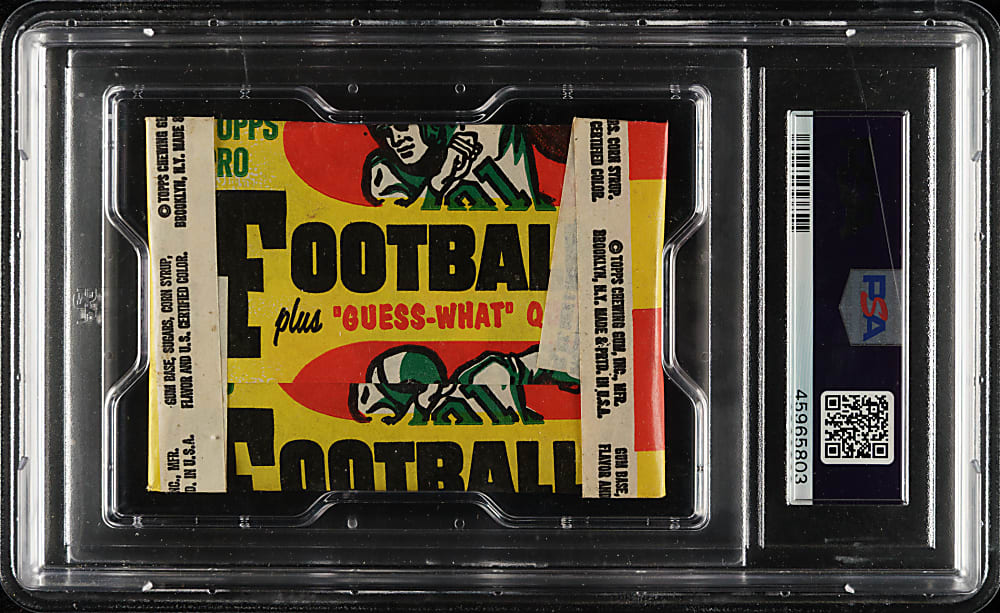 1959 Topps Football Unopened One-Cent Wax Pack PSA MINT 9 - Highest Graded!