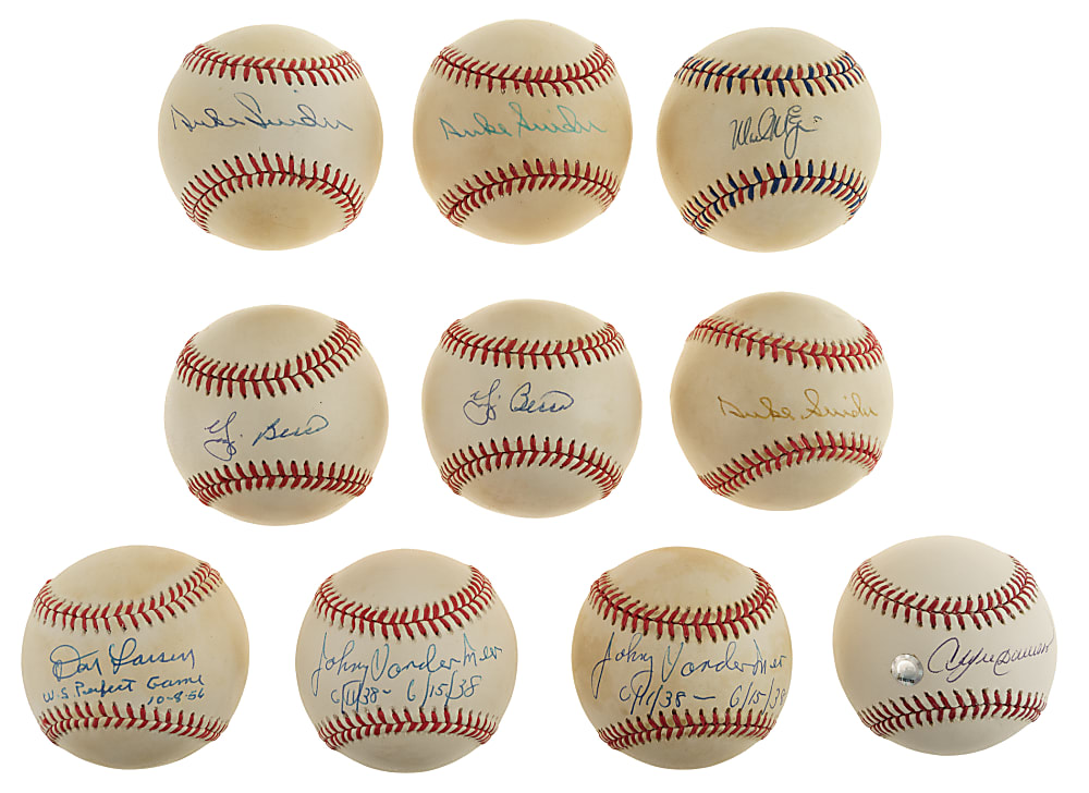 Hall of Famers and Stars Single-Signed Baseball Collection (14) Including Berra, Snider, and Banks