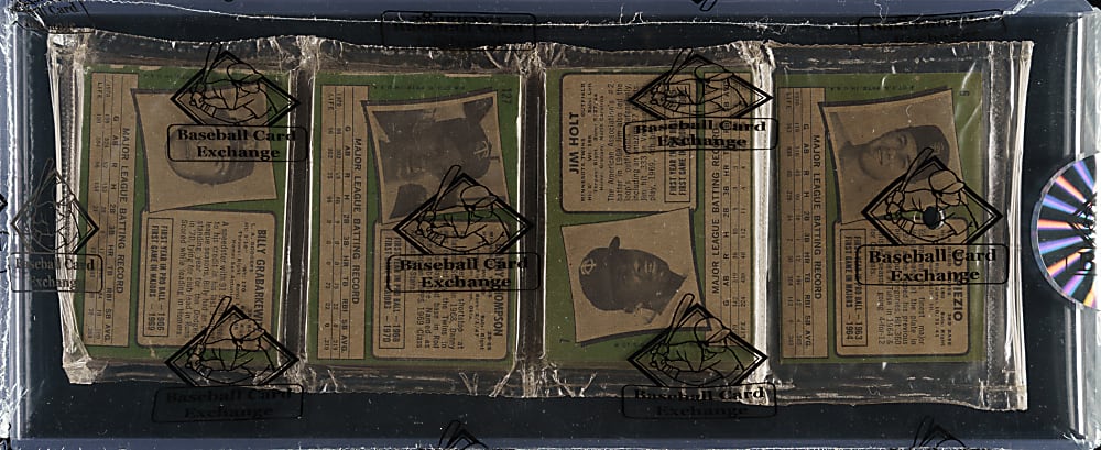 1971 Topps First Series Unopened Rack Pack - Pete Rose on Top - BBCE