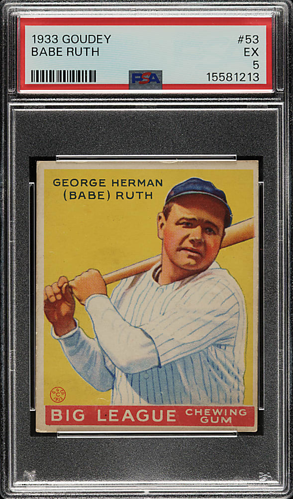 1933 R319 Goudey #53 Babe Ruth PSA EX 5
