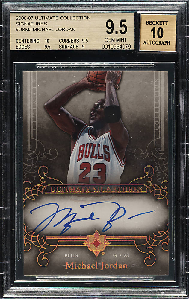 2006-2007 Upper Deck Ultimate Collection Ultimate Signatures #US-MJ Michael Jordan BGS GEM MINT 9.5 with GEM 10 Signature
