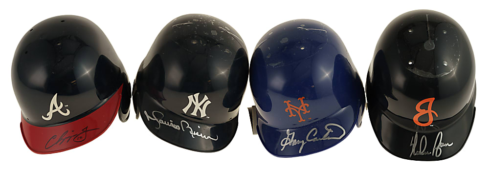 Hall of Famers and Stars Signed Mini Helmet Collection (17) Including Gary Carter, Mariano Rivera, and Nolan Ryan