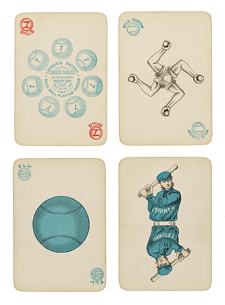 1884 Lawson's Base Ball Game Playing Card Set - Deluxe Edition!