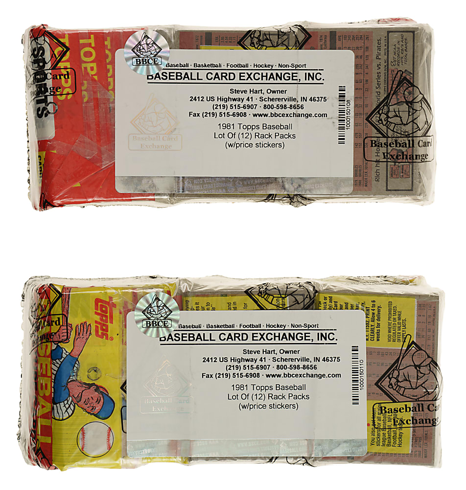 1981 Topps Unopened Rack Collection (24 Packs) - BBCE