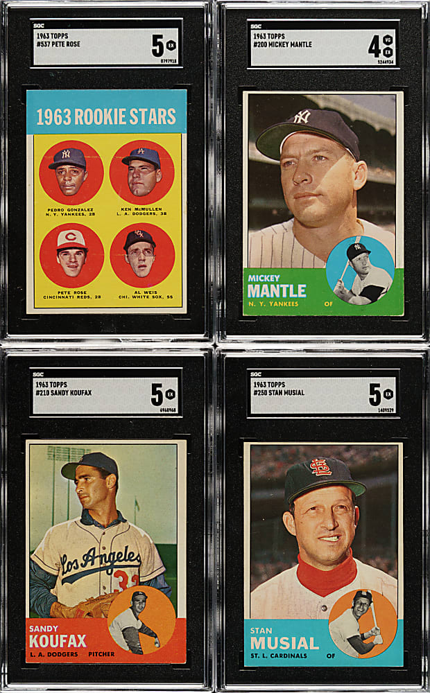 1963 Topps Complete Set (576) Including #537 Pete Rose Rookie SGC EX 5