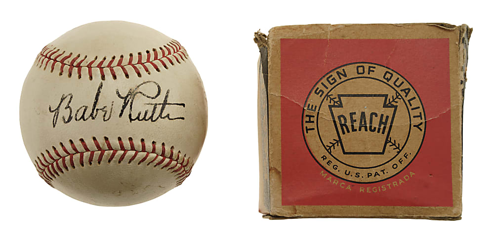 Babe Ruth Single-Signed Baseball JSA NM-MT 8
