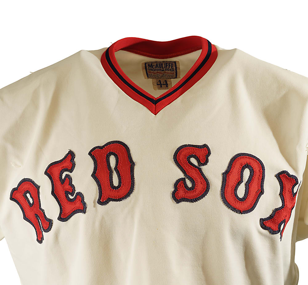 1977 Carlton Fisk Boston Red Sox Game-Used Home Jersey MEARS A8